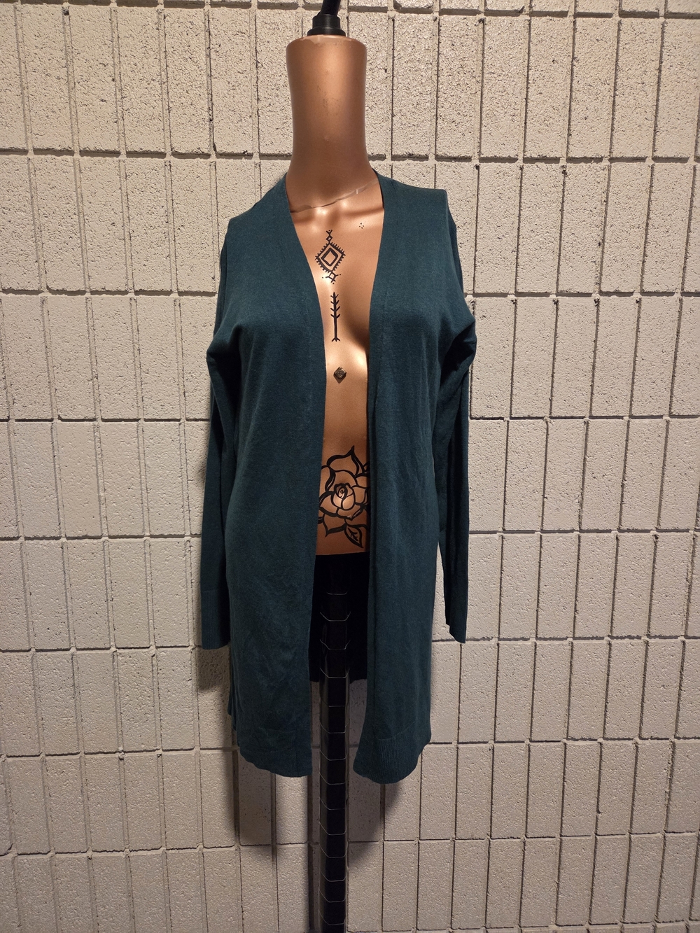 a new day Teal Open-Front Longline Cardigan